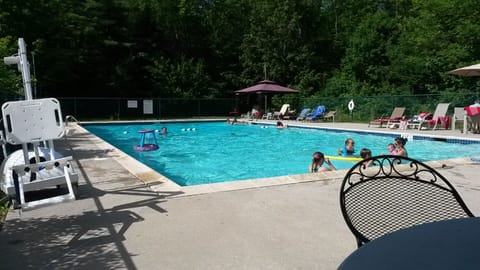 Heated seasonal pool, 3 minute walk from townhouse.