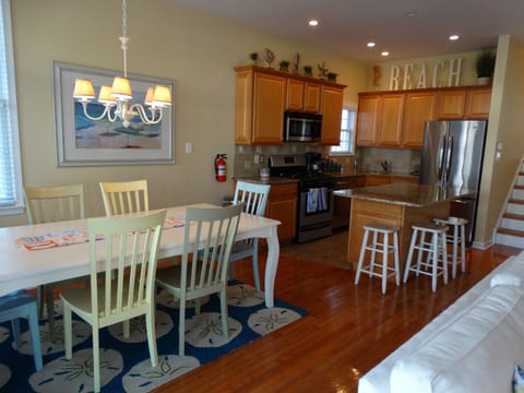 Dining and kitchen area.