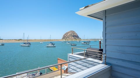 This is the amazing up-close view of Morro Rock from the balcony