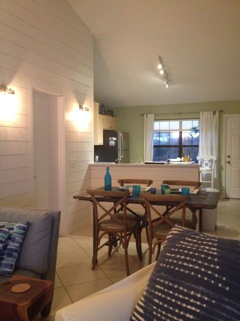 Dining area in the evening