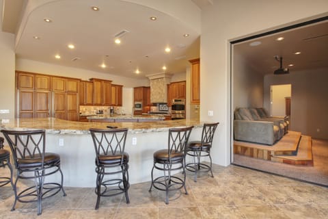 Theater room off of the amazing kitchen area.