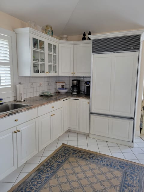 Kitchen with SubZero, Keurig and regular coffee machines
