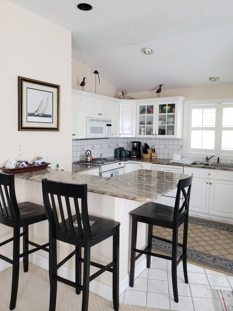 Kitchen with counter eating space