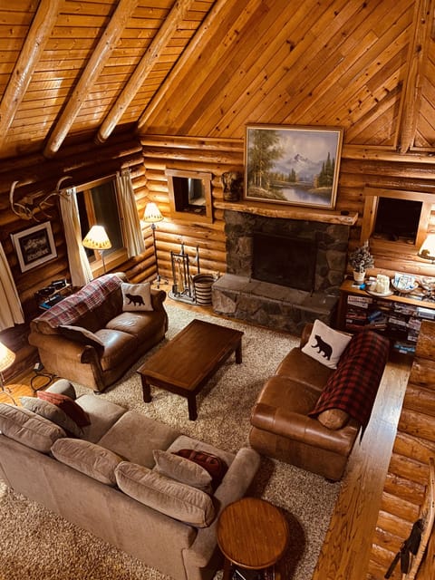 Living room as seen from loft