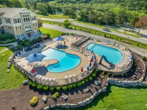 Outdoor pools located 100 yards away