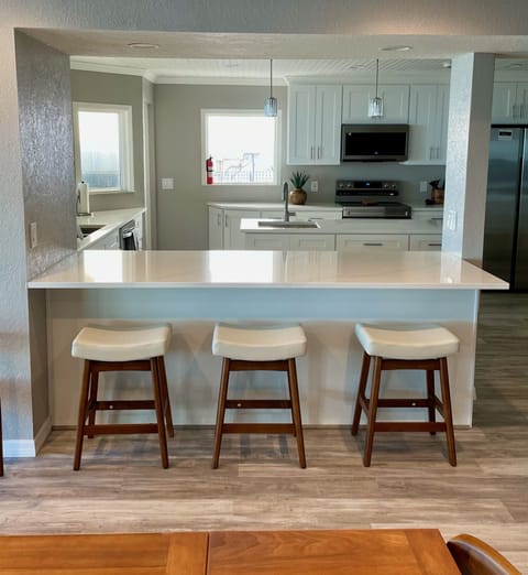 Kitchen with all you need to prepare and/or serve meals if you choose to eat in