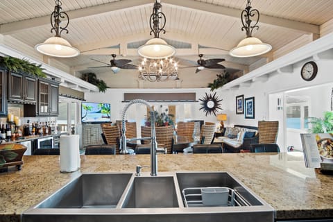 View from the beautiful Haven's luxury stainless steel kitchen sink