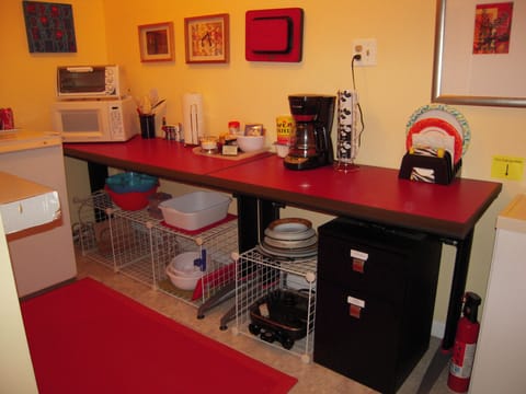 Kitchenette also has a Hot Water Kettle and Electric Skillet.