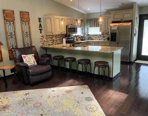 Standing in keeping room. Cozy rocking recliner.