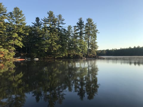 View of the cove from the beach