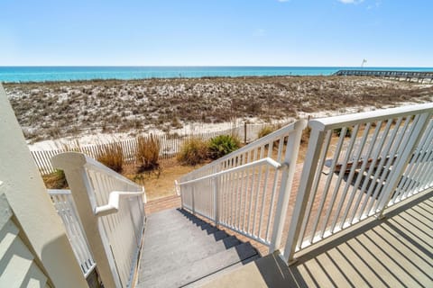Your balcony literally leads to the sand, ready to play? 