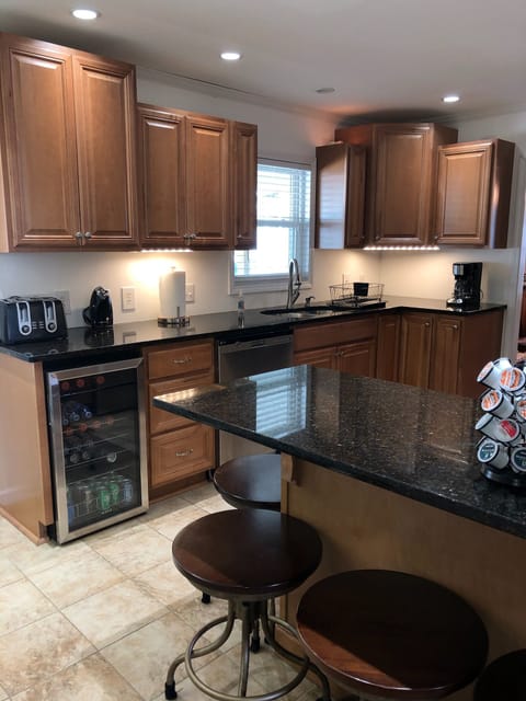 Kitchen Area with Large Beverage Cooler
