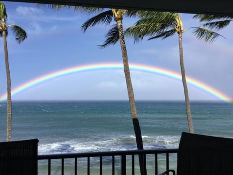 Rainbows off our deck