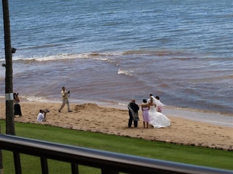 Wedding in front of our unit taken from our deck