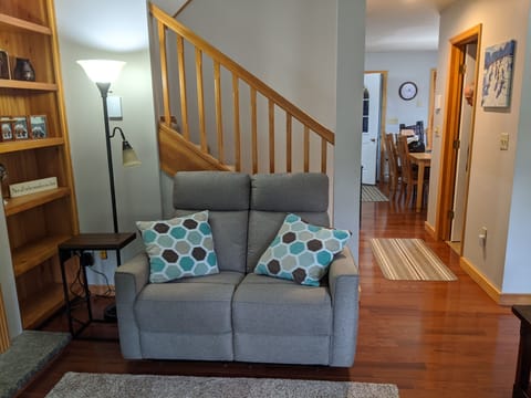 Motion recline loveseat with great lighting