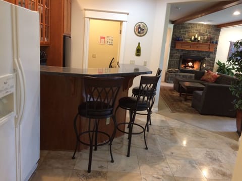 Kitchenette w/ large pantry: Microwave, convectional toaster oven, coffee, vac