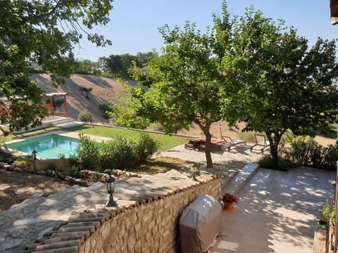 Stairs and pool area (house to the right)