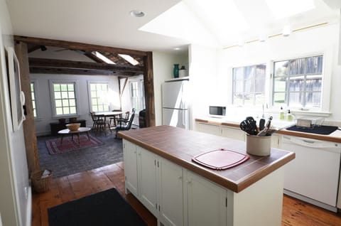 Kitchen with sun room in back