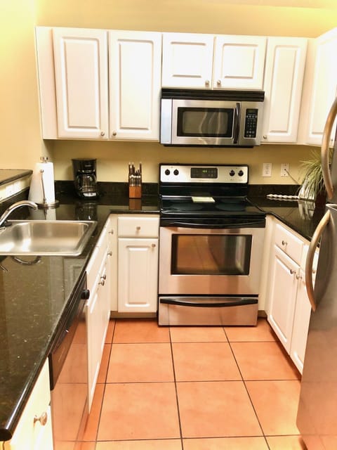 Walk in view of kitchen - all appliances and cookware that you need.