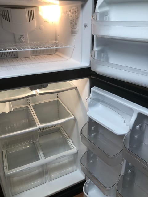 Inside refrigerator/freezer , cleaned before each guest stay
