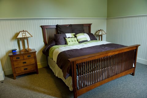 King beds in all of the high ceilinged bedrooms.