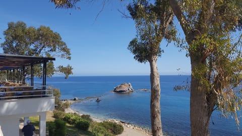 Stunning views to be enjoyed from the restaurant opposite the Baths of Aphrodit