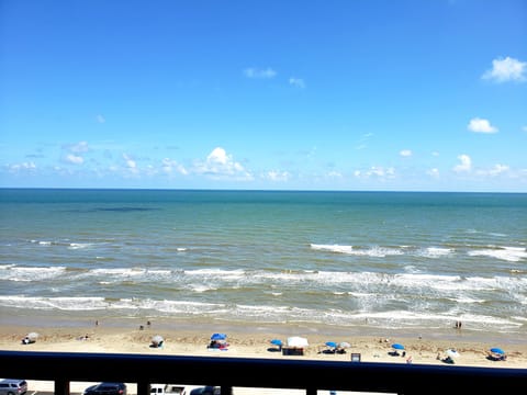 View of the popular Babe's Beach from the private balcony. 