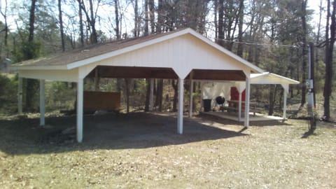 Double carport for vehicle or boat. Located approx. 200 ft from cottage.