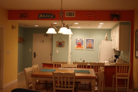 Dining area and kitchen