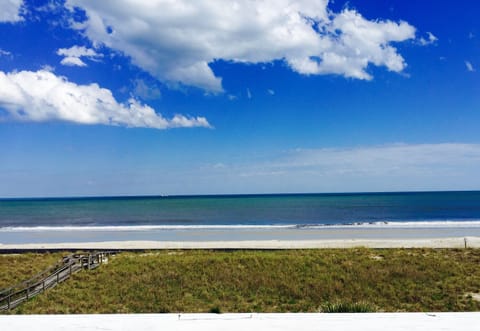 View from the sun deck facing the ocean