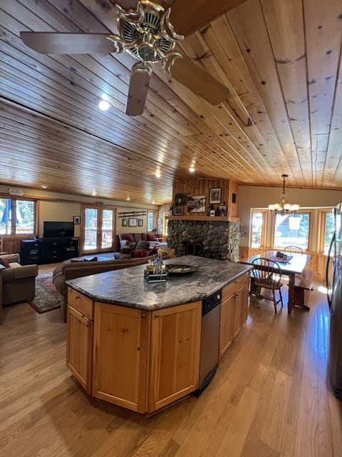 Kitchen Island with Honed Granite