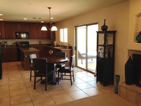Enjoy the eat-in kitchen with a pleasant view into the backyard.