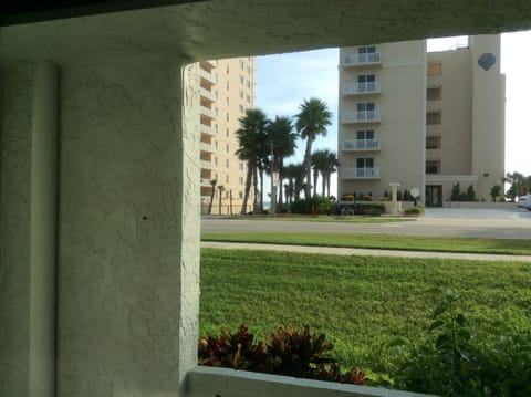 We are across the street from the ocean.    Balcony view.