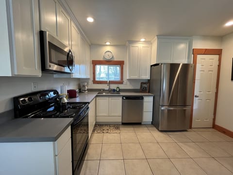 You have access to a full kitchen in the Cascade Cabin