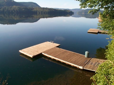 Enjoy the large private dock, perfect for swimming or as a base for your boat.