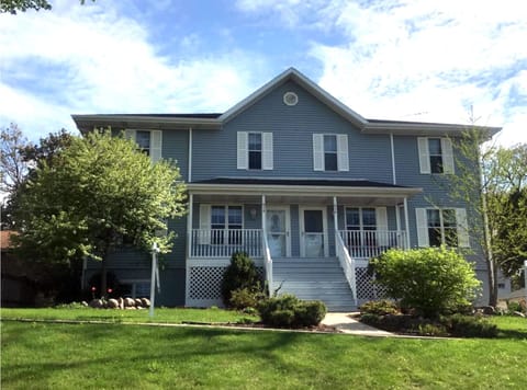 View of front of the building from the street- THE LEFT HALF is Hazel's Hideaway