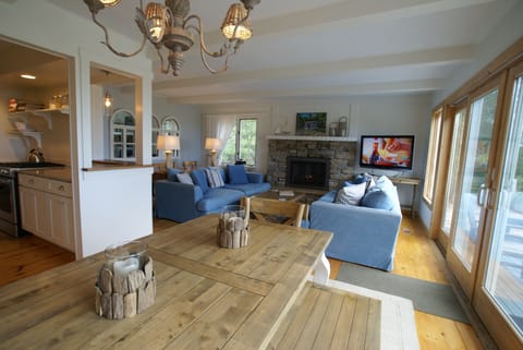 Dining, living and kitchen - a wonderful open floor plan.