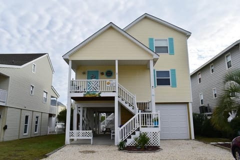 Front of 26 Raeford Street Ocean Isle Beach , front porch, ample off street park
