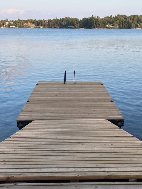 Floating dock measurements are 12ft wide x 20 ft long.  Small boats only please.