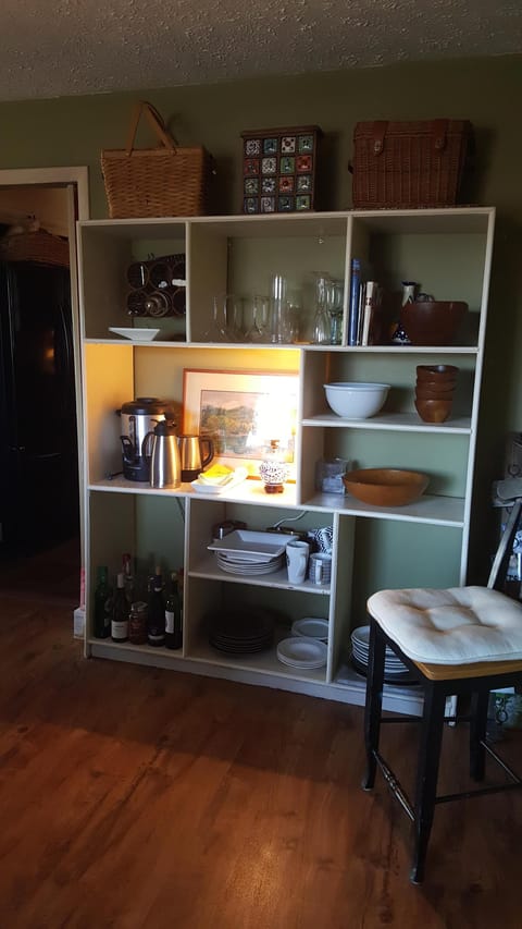 coffee and drink station and more.  you'll find all amenities you'd have at home