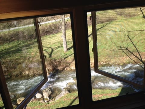 View from master bedroom bed.