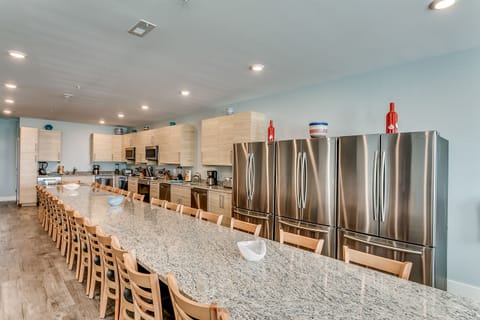 large dining table that seats 34 guests