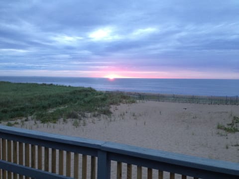 A spectacular ocean sunrise on the deck just outside your bedroom.