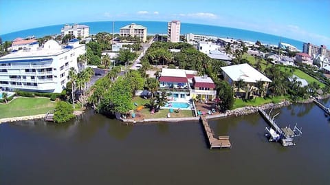 View of the house and river and beach