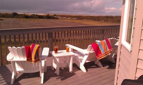 Relax on the the deck after a perfect day at the beach
