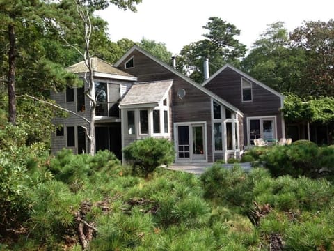 Back view of the house which overlooks the bay