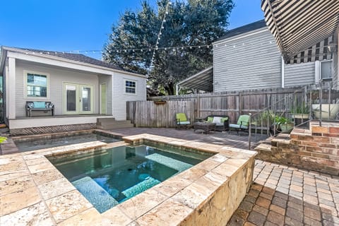 Backyard Pool and Hot Tub