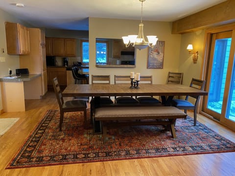 Open floor plan with view from living room to the kitchen