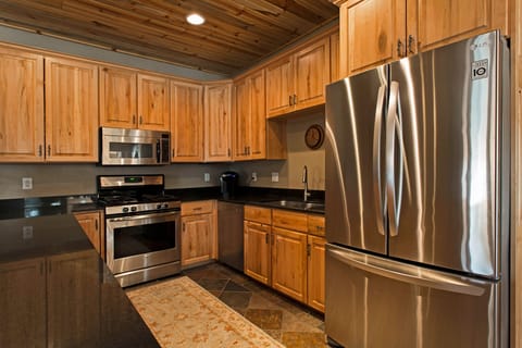 New appliances in the well equipped kitchen