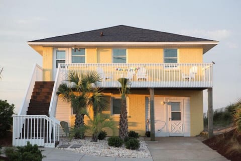 Sunset view of our Sea Worthy oceanfront beach home